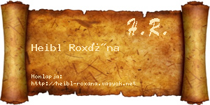 Heibl Roxána névjegykártya
